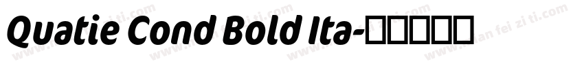 Quatie Cond Bold Ita字体转换